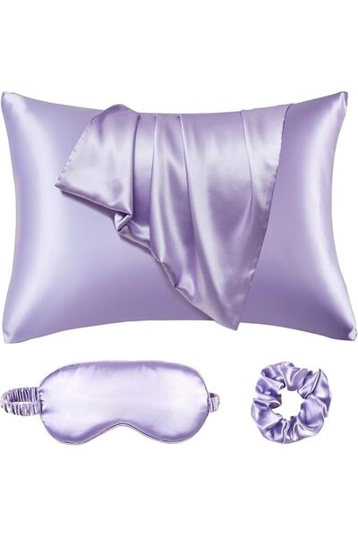 URLINENS Satin Pillowcase for Hair and Skin, Vegan Silk Pillowcase Set-2 Ivor...