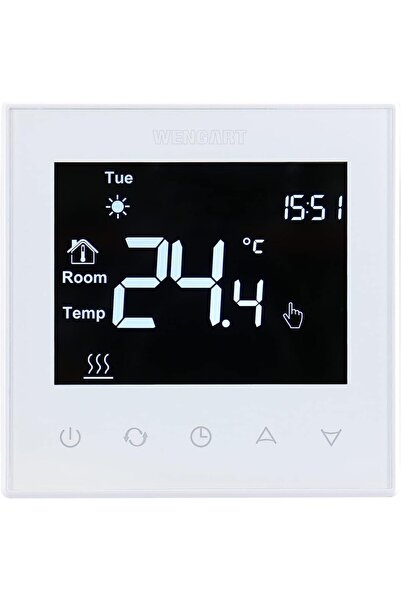 OEM Termostat programabil Wengart pentru încălzire prin pardoseală, Alb