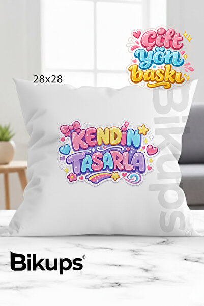 Çift Yön Kendin Tasarla Yastık 28x28