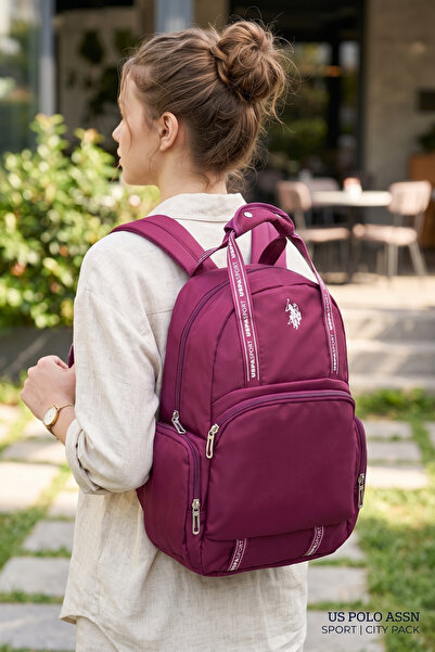 U.S. Polo Assn. حقيبة ظهر مدرسية للجنسين من US Polo Assn PLCAN 24240-24242، ح...