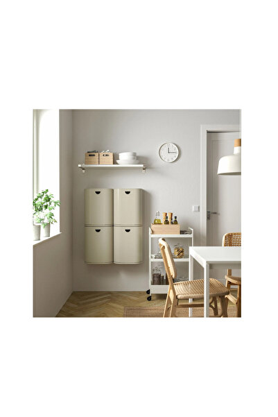 IKEA GÅRDSBUTIK atık ayırma kutusu , gri-bej, 21 lt