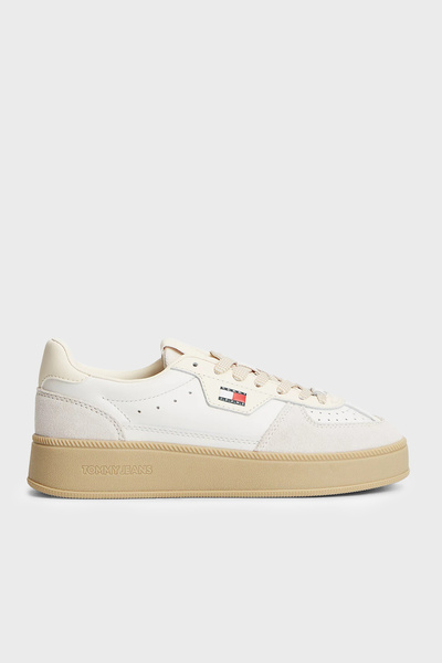 Tommy Jeans Logolu Deri Sneaker Ayakkabı Kadın AYAKKABI EN0EN03091 YBL