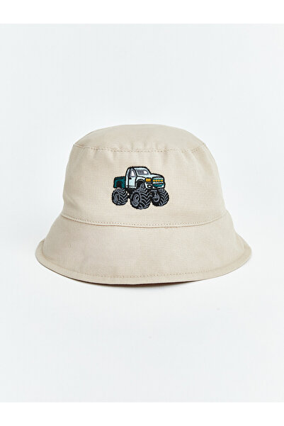 LC Waikiki Trendlucky Car Embroidered Baby Boy Bucket Hat with Difference