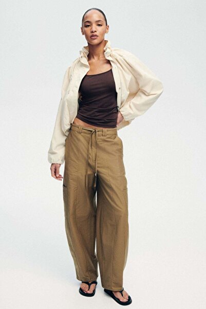 H&M Tie-belt cargo trousers