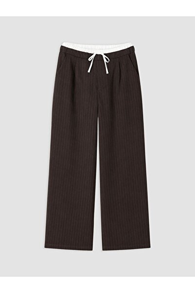 LC Waikiki Lcw Kids Brown Elastic Waist Girls' Trousers