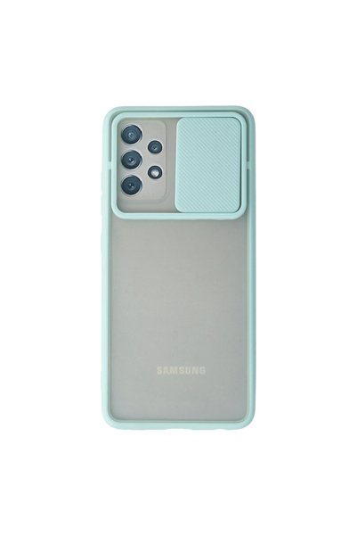 TheGencoo Samsung Galaxy A52 Case Palm Frosted Camera Sliding Silicone - Turq...