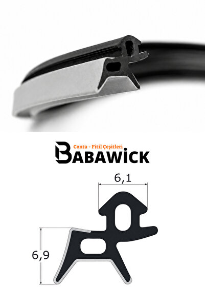BABAWİCK EPDM Kauçuk Gri Kaplamalı Yağlı Tadilat Contası 100 Metre Kar-01 ADO-04 Uzun Ömürlü Kapı Pencere Fitili