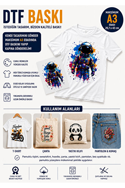 giftcrea Kişiye Özel A3 DTF Transfer Baskı - Fotoğraf, Logo, Yazı ve Tasarım ...