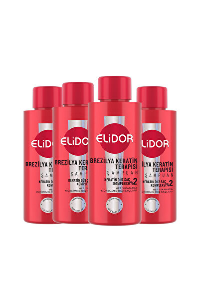Elidor Seyahat Boy Şampuan Brezilya Keratin Terapisi 90 ml x4
