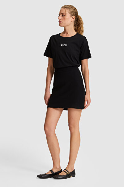 U.S. Polo Assn. تنورة نسائية سوداء محبوكة 50325287-VR046