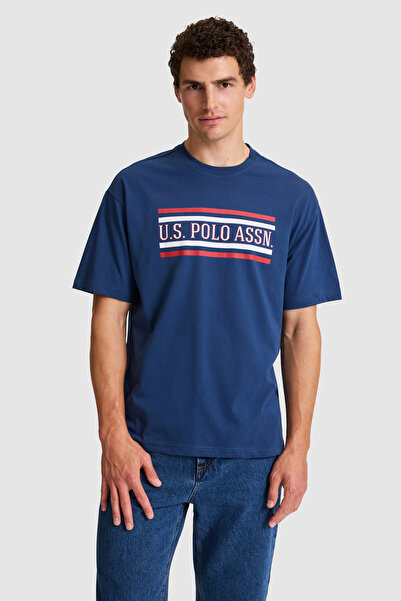 U.S. Polo Assn. Men's Light Navy Blue Comfort Fit Crew Neck T-Shirt 50327191-...