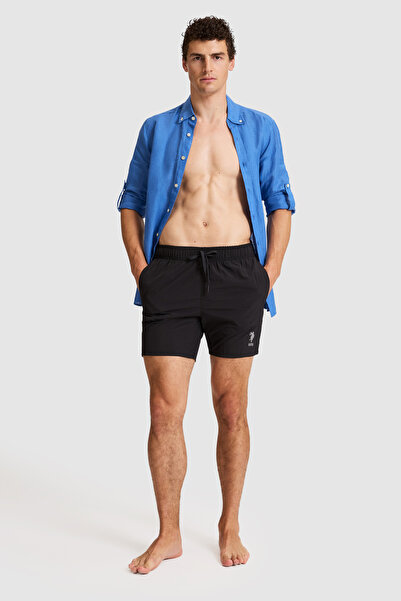 U.S. Polo Assn. شورت سباحة أسود للرجال 50322257-VR046