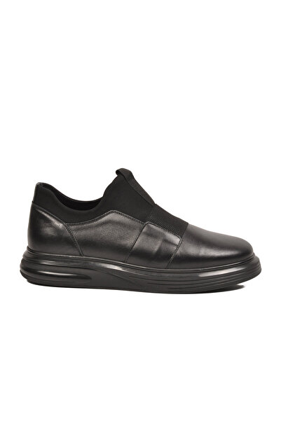 Voyager Pantofi casual pentru bărbați, negri, din piele naturală, pantofi spo...