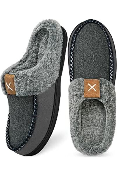 GENERAL Homitem Spm01 mens Slipper | Wool-Like Plush Fleece Lined Comfy Warm ...