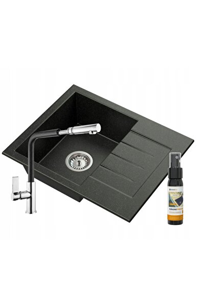 Granitan Set chiuveta bucatarie Milano, Granitan, Granit/Alama, 574 x 464 mm,...