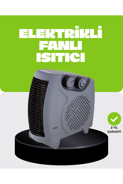 KÜÇÜK HAZİNE Güvenli Elektrikli Fanlı Isıtıcı Termostatlı Hızlı Isıtma
