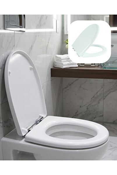 teknodayım Universal Toilet Seat Cover Set Non-Slip Bottom Surface Easy Clean...
