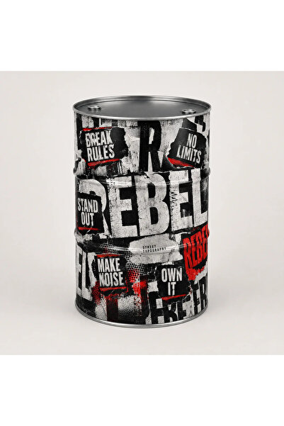 Generic Brand Masă tip butoi personalizată CISKO Rebel – Street Typography