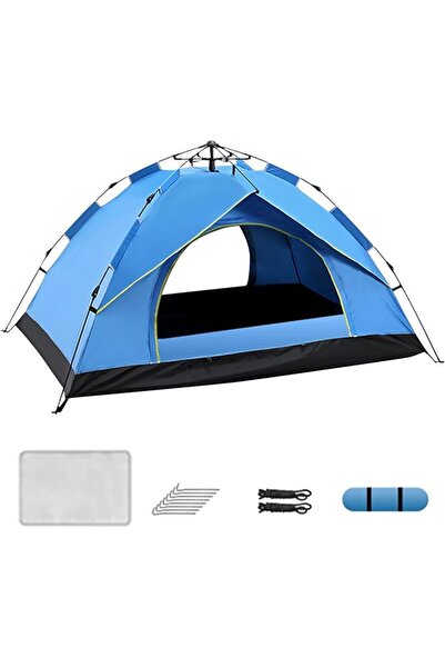Beauenty Outdoor Camping Tent, 3-4 Person Family Tent with Carry Bag，Pop Up T...
