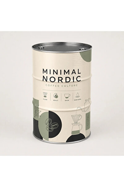 Generic Brand Masă tip butoi personalizată CISKO Minimal Nordic – Coffee Culture