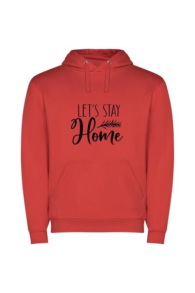 iLovePrints Stay-Home Chic Φούτερ με κουκούλα σε χρώμα Κόκκινο