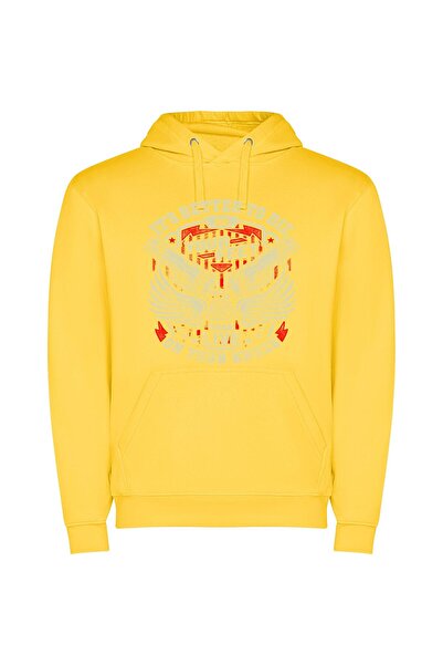 iLovePrints Defiant Freedom: Detailed Militia Φούτερ με κουκούλα σε χρώμα Κίτ...