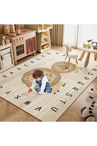 Aissiora Cute Kids Room Rug, Round Washable Area Rugs Tiger Nursery Carpet fo...