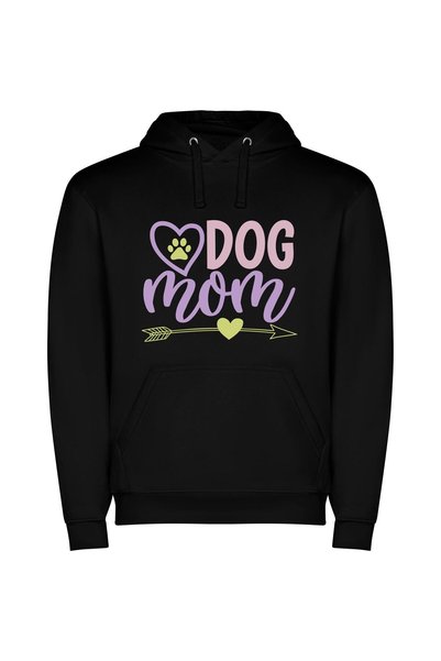 iLovePrints Pawsome Love Enthusiast Φούτερ με κουκούλα σε χρώμα Μαύρο