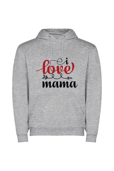 iLovePrints Mama's Inspired Love Arrow Φούτερ με κουκούλα σε χρώμα Γκρι
