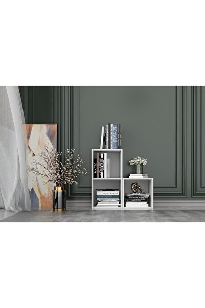 Vivense LEKSA 3 RAFLI KİTAPLIK 67 CM BEYAZ KTP-1206