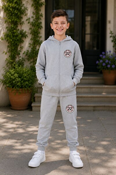 armicem Armikids School Fashion Printed Zippered Tracksuit Set