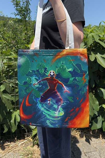 ZipZap Avatar the Last Airbender V2 Double Sided Canvas Print Tote Bag Cartoon