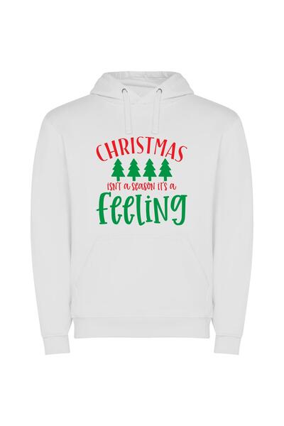 iLovePrints Magical Festive Emotions Φούτερ με κουκούλα σε χρώμα Λευκό