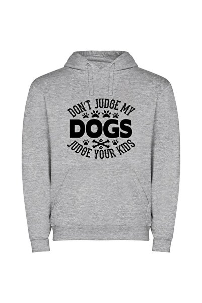 iLovePrints Furry Wisdom, Judgment-Free Φούτερ με κουκούλα σε χρώμα Γκρι