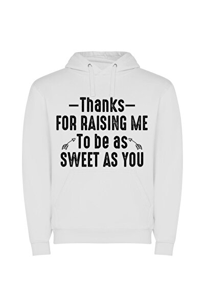 iLovePrints Sugar-Coated Gratitude Φούτερ με κουκούλα σε χρώμα Λευκό
