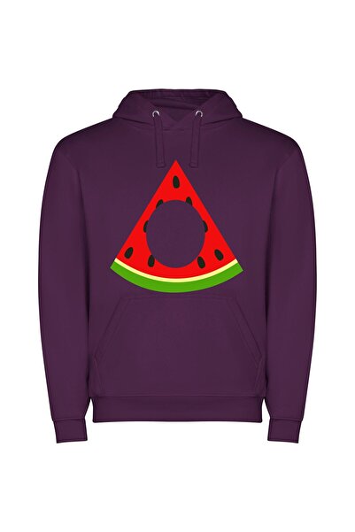 iLovePrints Watermelon Dots Delight Φούτερ με κουκούλα σε χρώμα Μωβ