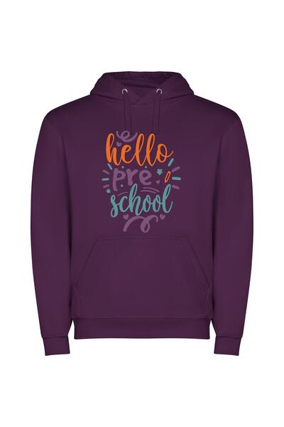 iLovePrints Elegant School Connections: Handwritten Φούτερ με κουκούλα σε χρώ...