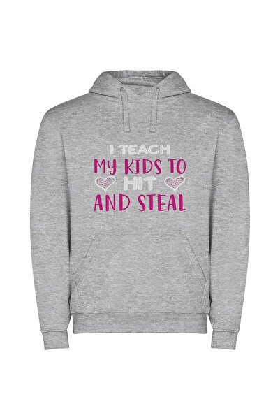 iLovePrints Stealthy Kid Academy Φούτερ με κουκούλα σε χρώμα Γκρι