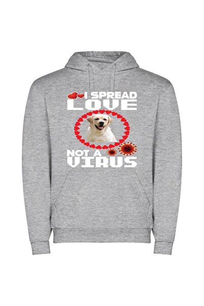 iLovePrints Cute Canine Collection Φούτερ με κουκούλα σε χρώμα Γκρι