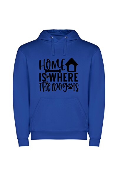 iLovePrints Pawsome Place of Happiness Φούτερ με κουκούλα σε χρώμα Μπλε