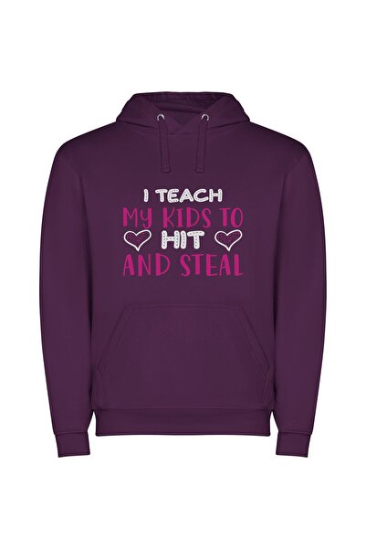 iLovePrints Stealthy Kid Academy Φούτερ με κουκούλα σε χρώμα Μωβ