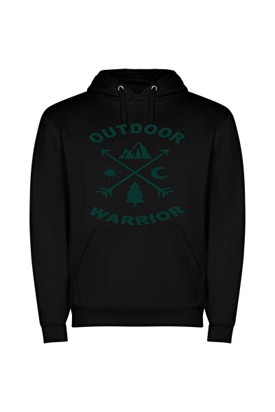 iLovePrints Wilderness Wonders Φούτερ με κουκούλα σε χρώμα Μαύρο