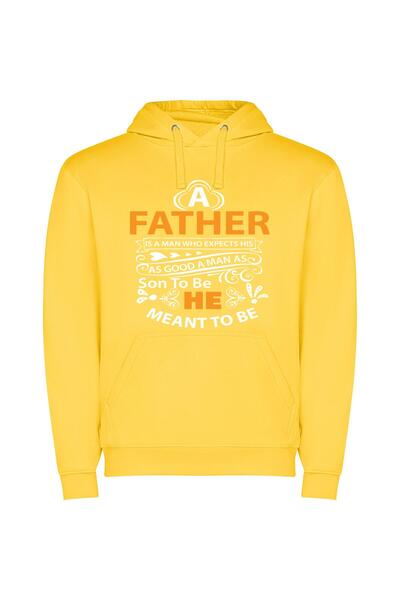 iLovePrints Fatherly Sign of Distinction Φούτερ με κουκούλα σε χρώμα Κίτρινο