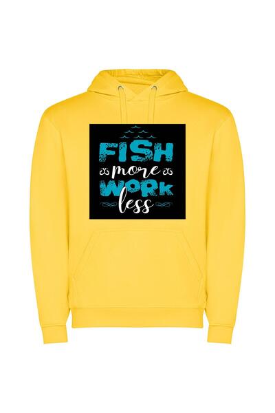 iLovePrints Finspire: Fish in Focus Φούτερ με κουκούλα σε χρώμα Κίτρινο