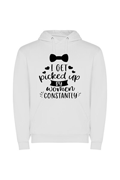 iLovePrints Women's Constant Admirer Φούτερ με κουκούλα σε χρώμα Λευκό
