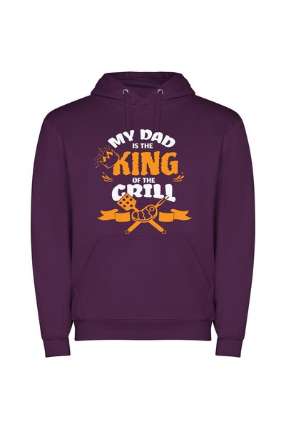 iLovePrints Grill Royalty Ready Feast Φούτερ με κουκούλα σε χρώμα Μωβ