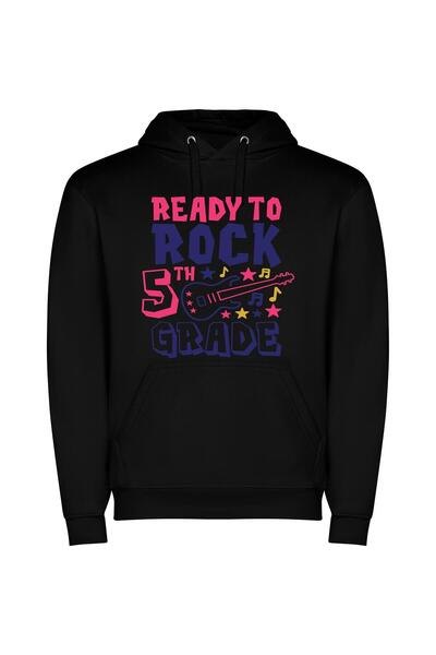 iLovePrints 5D Rock Star Kids Φούτερ με κουκούλα σε χρώμα Μαύρο