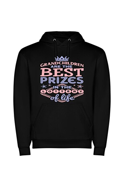 iLovePrints Grand Children: Life's Jackpot Φούτερ με κουκούλα σε χρώμα Μαύρο