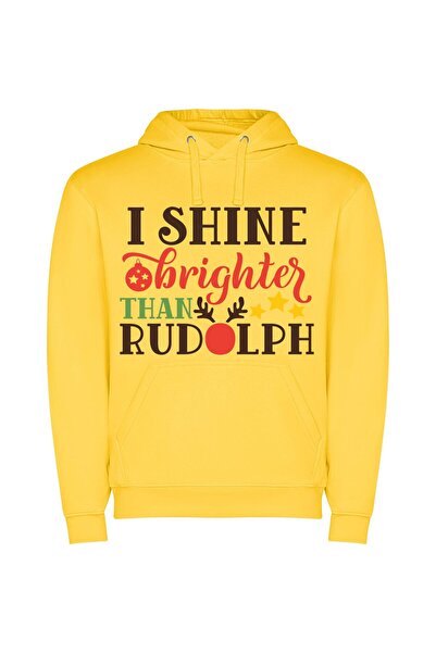 iLovePrints Radiant Brilliance Φούτερ με κουκούλα σε χρώμα Κίτρινο