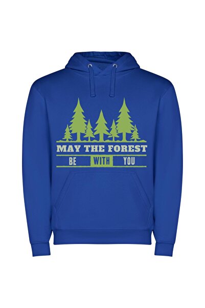 iLovePrints Enchanted Forest Escapade Φούτερ με κουκούλα σε χρώμα Μπλε